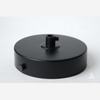 Ceiling rose with decoration, one hole, black, d 100mm